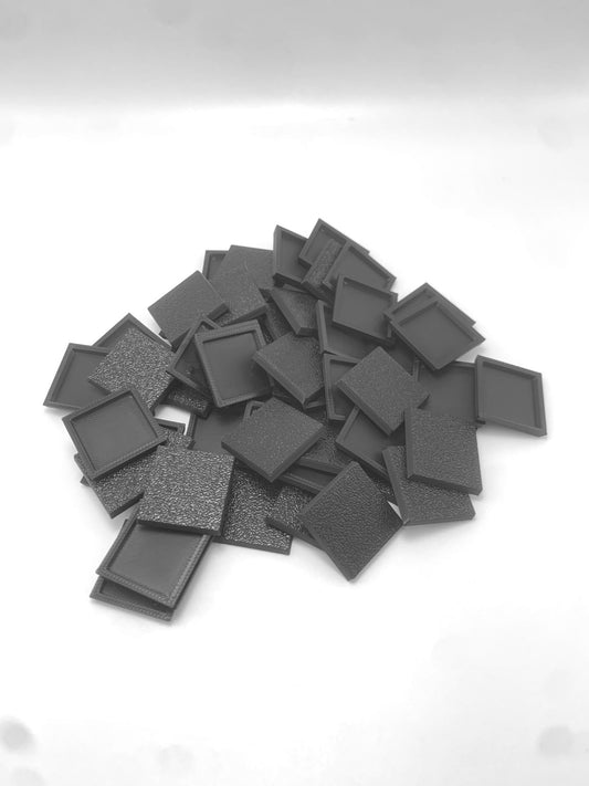 25x25 mm Square bases perfect for war gaming or other tabletop games