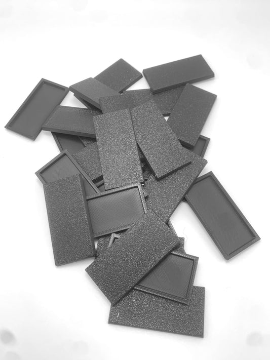 25x50mm Square bases perfect for war gaming or other tabletop games