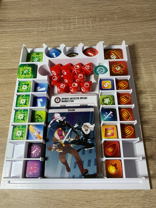 New Marvel Crisis Protocol Earths Mightiest compatible Tray for holding tokens, dice, and cards