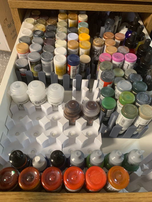 Citadel Paint bottle drawer organization and storage system