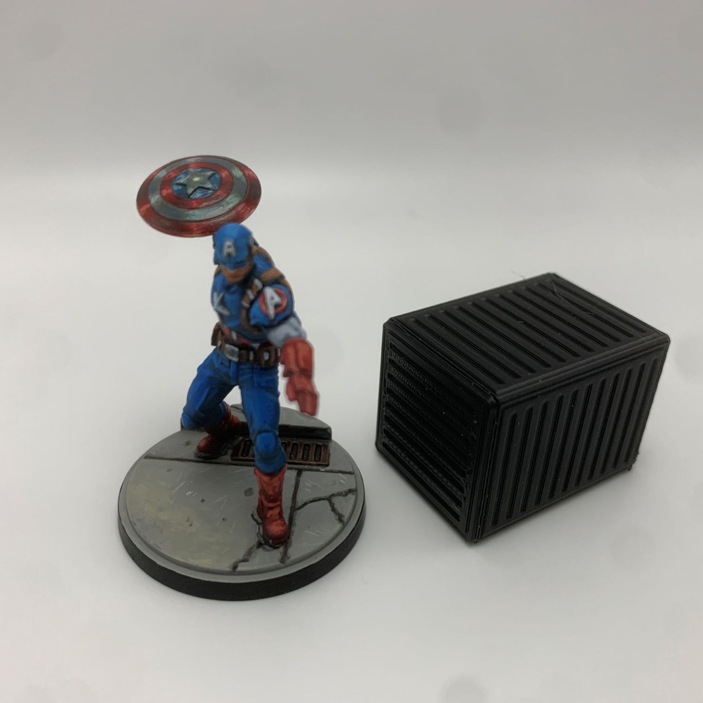 Small Metal Crate to enhance your next war gaming or role playing tabletop session.