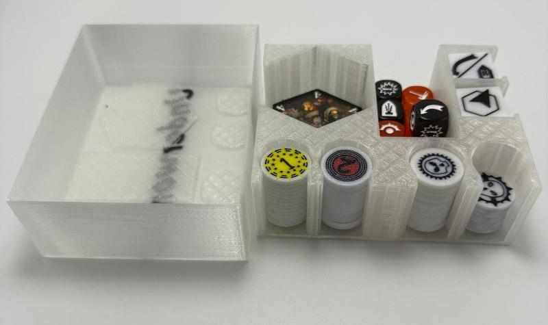 Token, Dice, and Objective Storage Organizer for the new Warhammer Underworlds 2.0 (Emberguard)